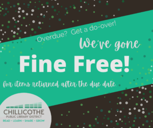 We've gone fine free! There are no fines for overdue items.
